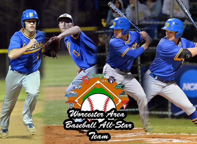 Palatino Tabbed Worcester Area Baseball Co-Rookie of the Year; Barry, Sullivan, Ryan Named to All-Star Team