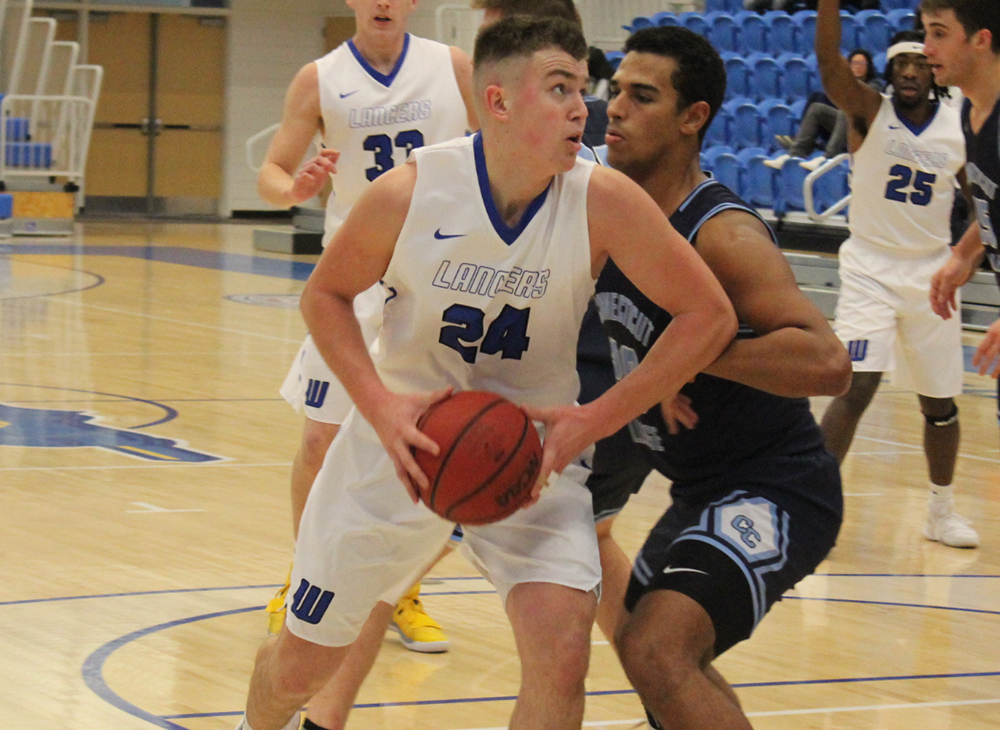 Men's Basketball Falls to Eastern Connecticut Despite Two Double-Doubles