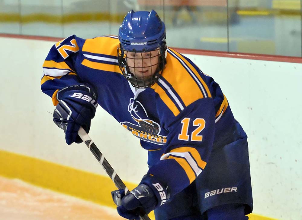 Men’s Ice Hockey Defeats Stonehill in Semester Finale; Lancers Improve to 10-1