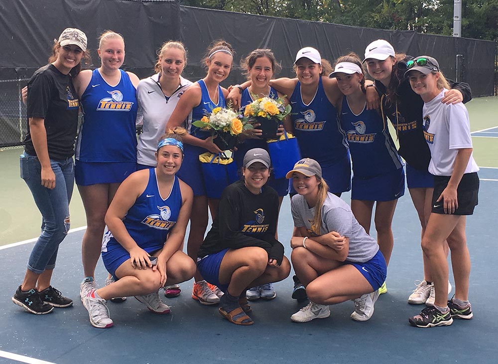 Women’s Tennis Topped by Bridgewater State on Senior Day, 7-2