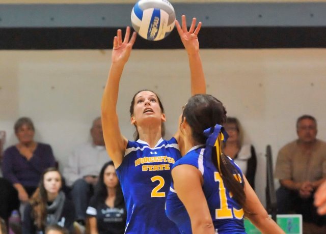 Women's Volleyball Comes Back To Defeat Rhode Island College, 3-2
