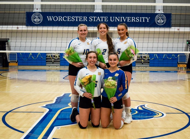 Five Seniors Honored Prior to Non-Conference Match with Regis
