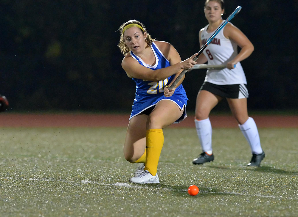 Freshman Lexie Panagiotopoulos tallied her first collegiate goal on Thursday evening to lift the Lancers to a 2-0 win over Clark University.