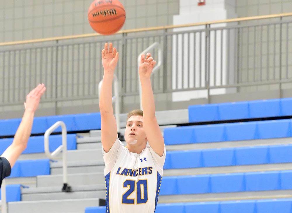 Howes Scores Career-High 26 Points in Lancers’ 80-74 Setback to Regis in Babson Invitational Consolation Game