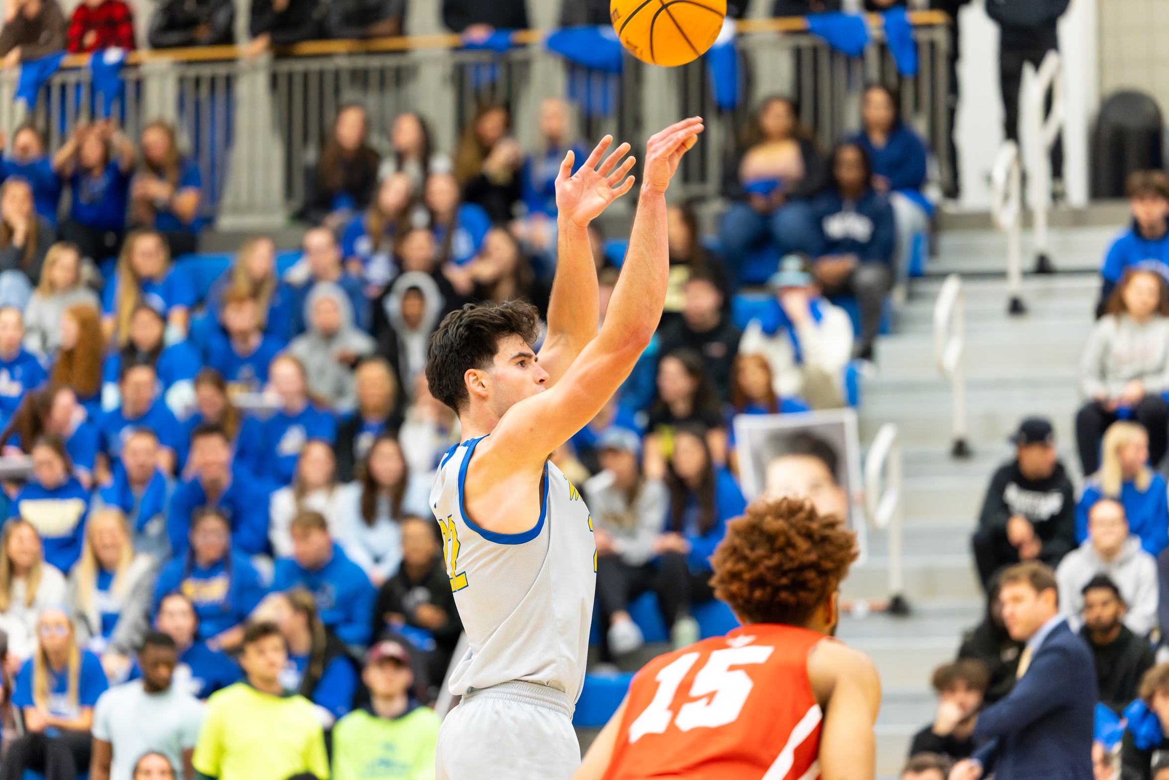 Rubenskas Leads Lancers, Records 1000th Career Point in Victory over Falcons