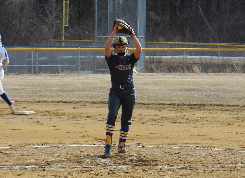 Softball Slipped Up by Becker in Doubleheader