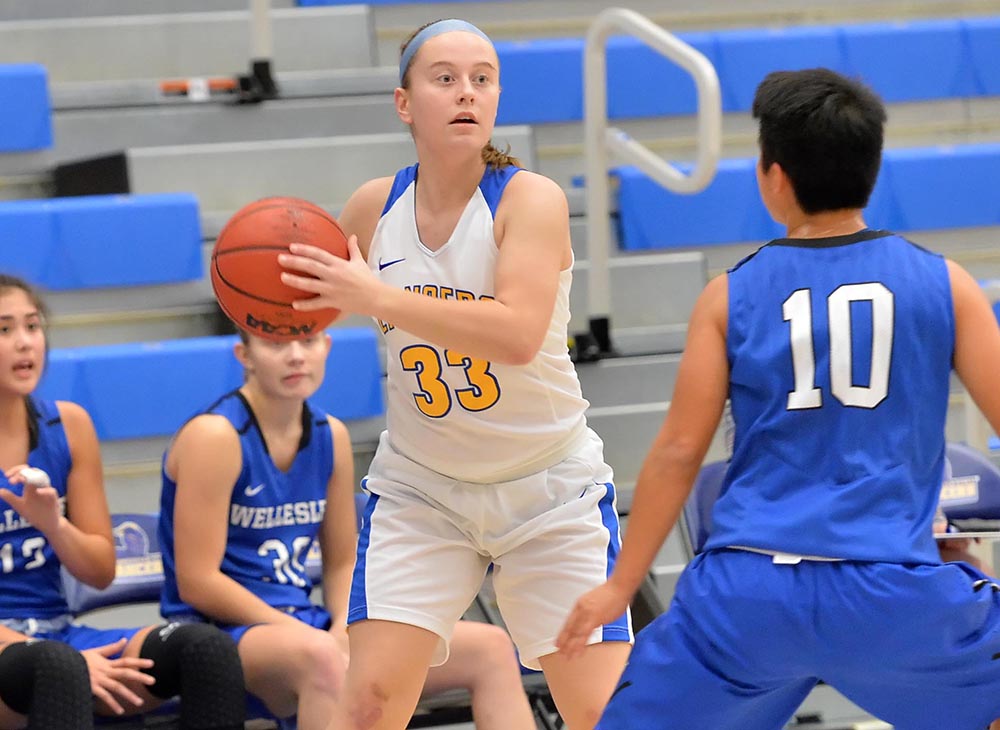 Maglione Makes Six Triples in Lancers’ 74-63 Win over Fitchburg State