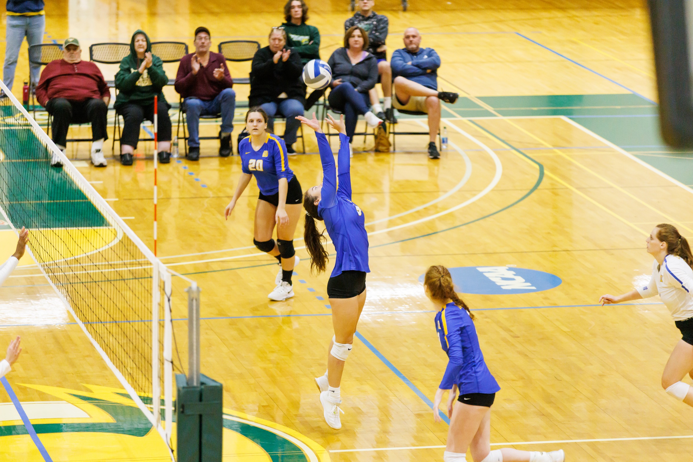 Lancers Victorious over MCLA in MASCAC Volleyball Play